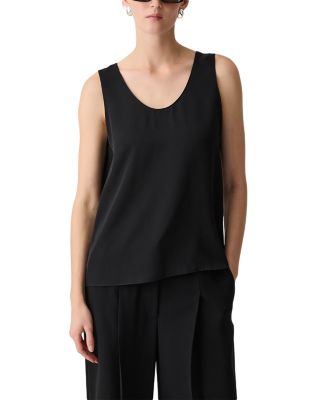 Silk Scoop Neck Shell