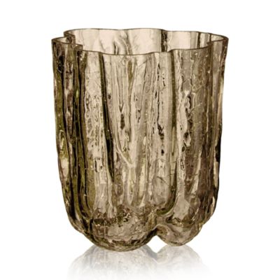 Crackle Crystal Taupe Vase