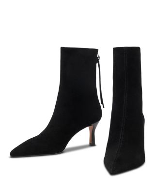 Women's Suede Pointed Toe Ankle Boots