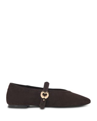Women's Suede Mary Jane Flats