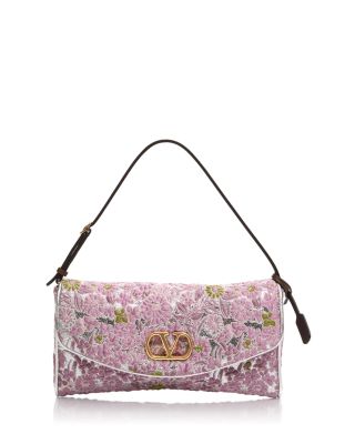 Embroidered Floral Shoulder Bag