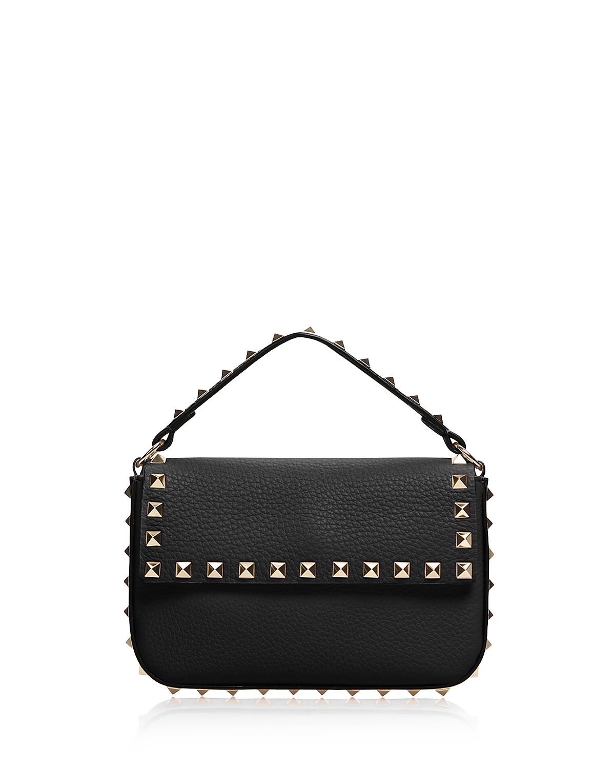 Valentino Garavani Mini Rockstud Leather Top Handle Bag