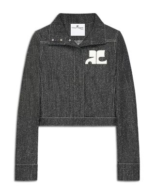 Denim Tweed Cropped Jacket