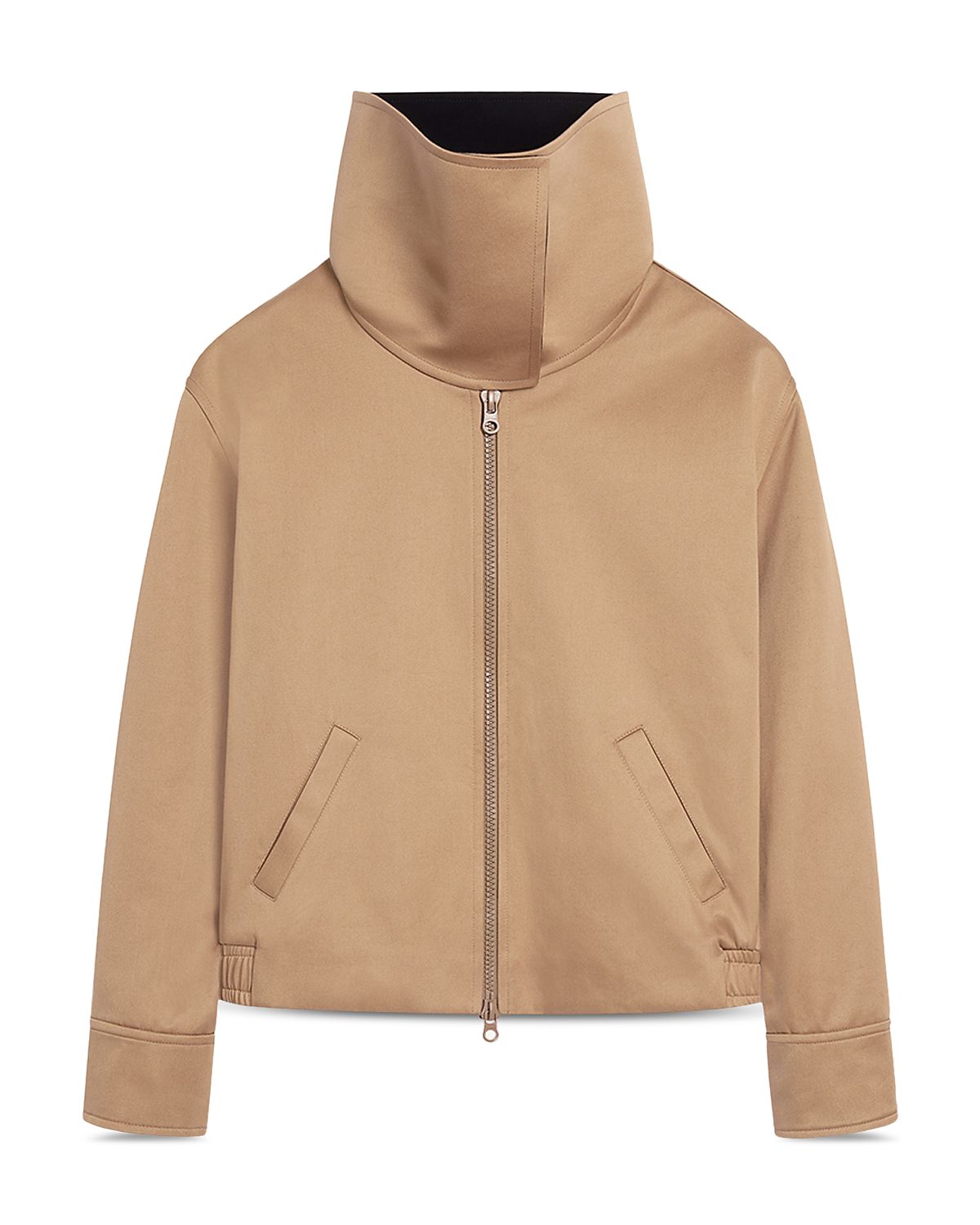 Courreges High Collar Cotton Canvas Blouson Jacket