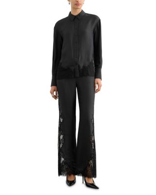 Toni Lace Trim Blouse & Priya Lace Inset Flare Pants
