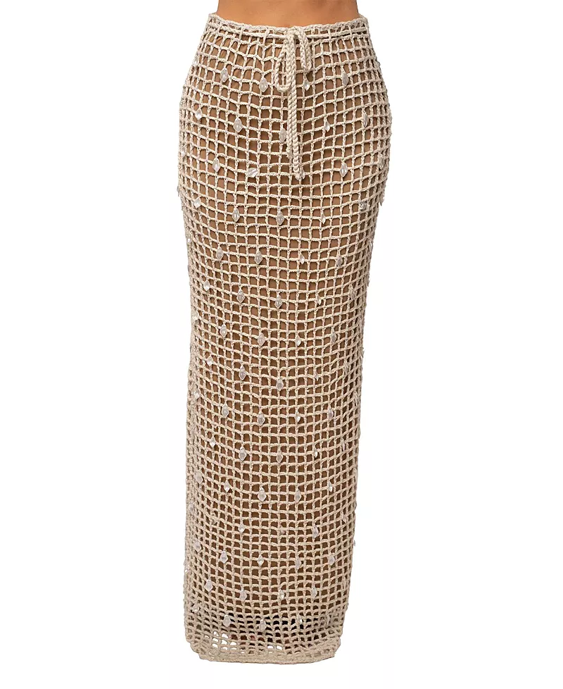 Jluxlabel Pearl Shore Crochet Skirt
