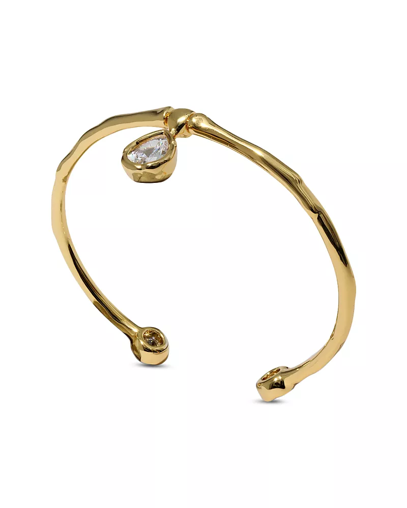Alexis Bittar Asterales Solitaire Cubic Zirconia Charm Cuff Bracelet