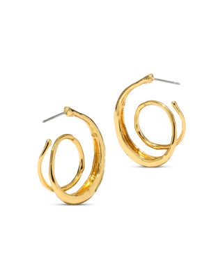 Molten Spiral Hoop Earrings