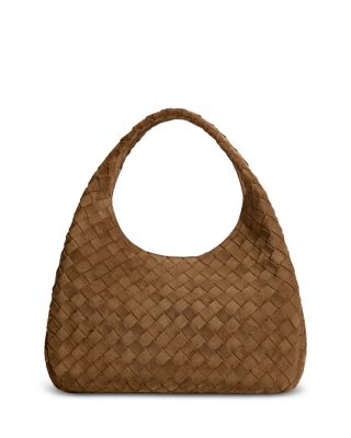 Campana Intrecciato Suede Shoulder Bag