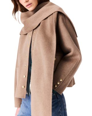 Genest Wool Blend Hooded Short Coat