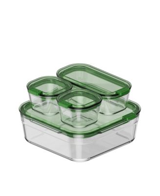  Stack Glass Container, Family Set of 4