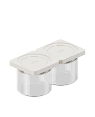  Press Glass Small Food Storage Container, 2 Pack