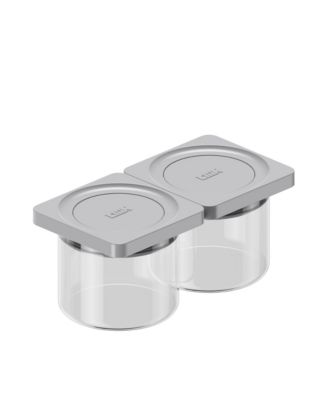  Press Glass Small 2 Pack Food Storage Canister