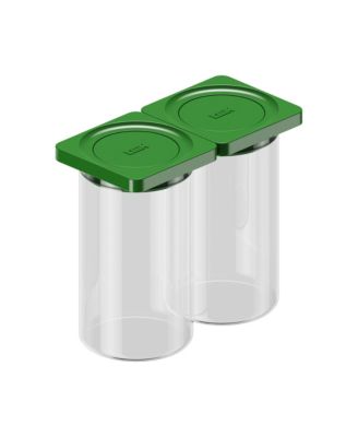  Press Glass Medium 2 Pack Food Storage Canister