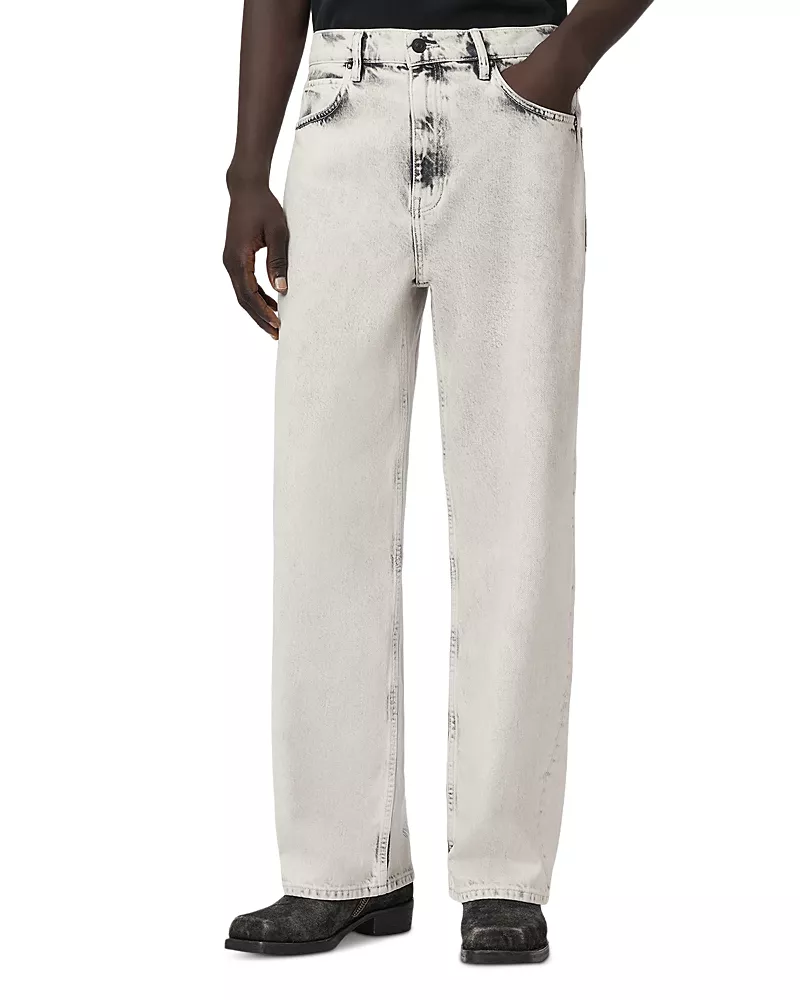 Allsaints Lenny Relaxed Fit Jeans in Washed Grey