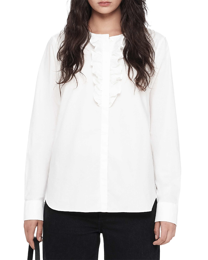 Allsaints Amara Ruffle Trim Shirt