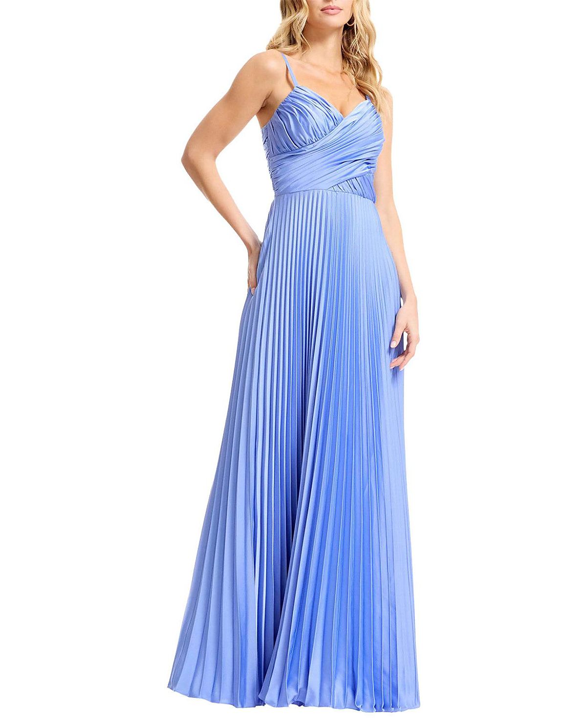 Dress the Population Sweetheart Spaghetti Strap Pleated Gown
