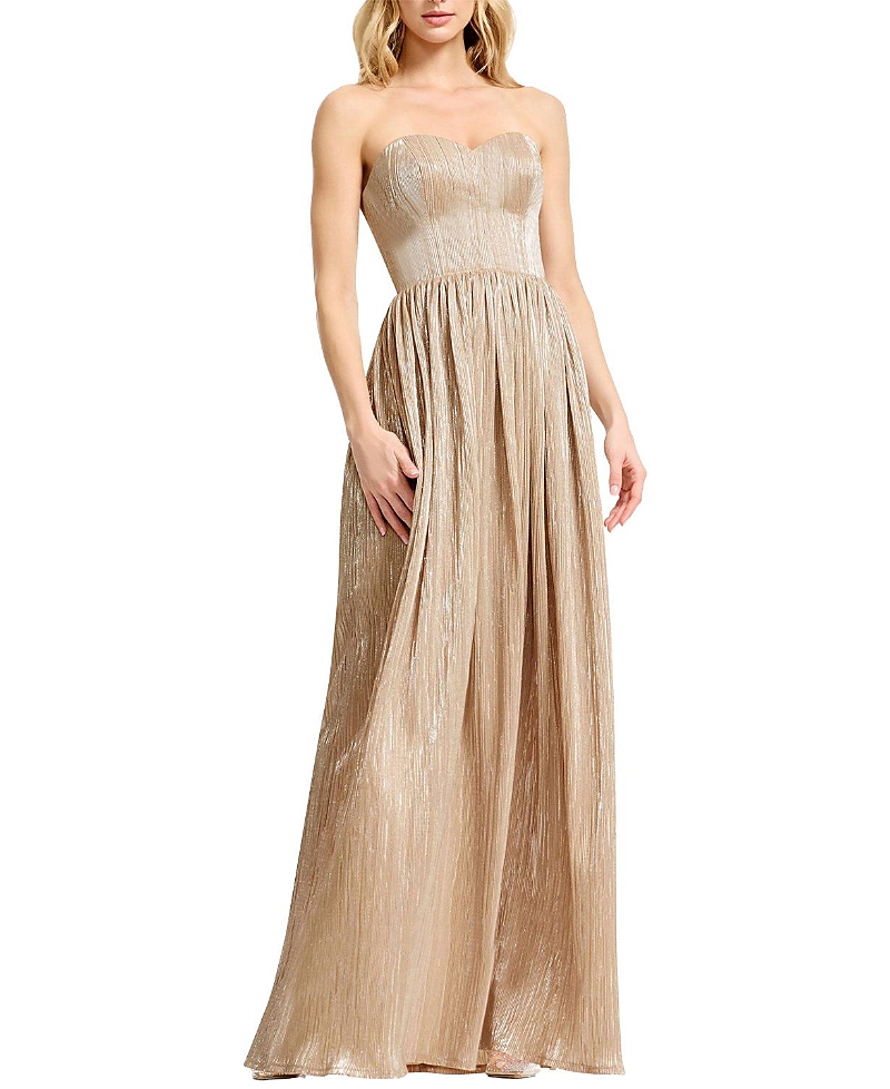 Dress The Population Audrina Plisse Maxi Gown