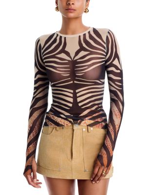Kaylee Crewneck Mesh Top