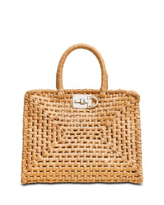 Studio Intreccio Woven Raffia Effect Box Bag