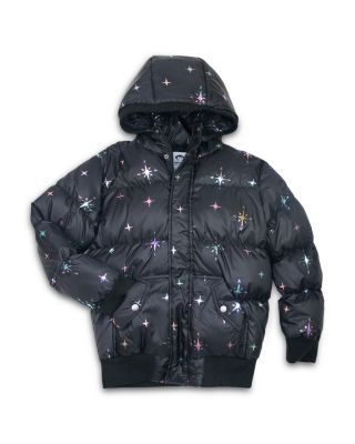 Girls' Printed Hooded Down Puffer Coat - Little Kid, Big Kid