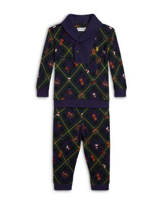 Boys' Plaid Cotton Pullover & Pants Set - Baby