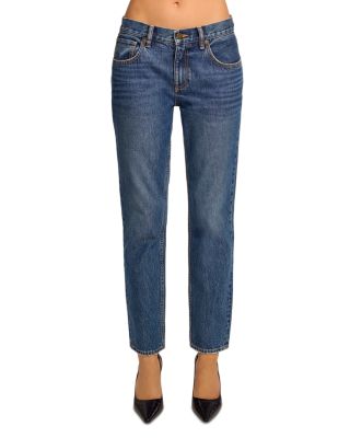 Milla High Rise Cotton Slim Jeans in Medium Wash