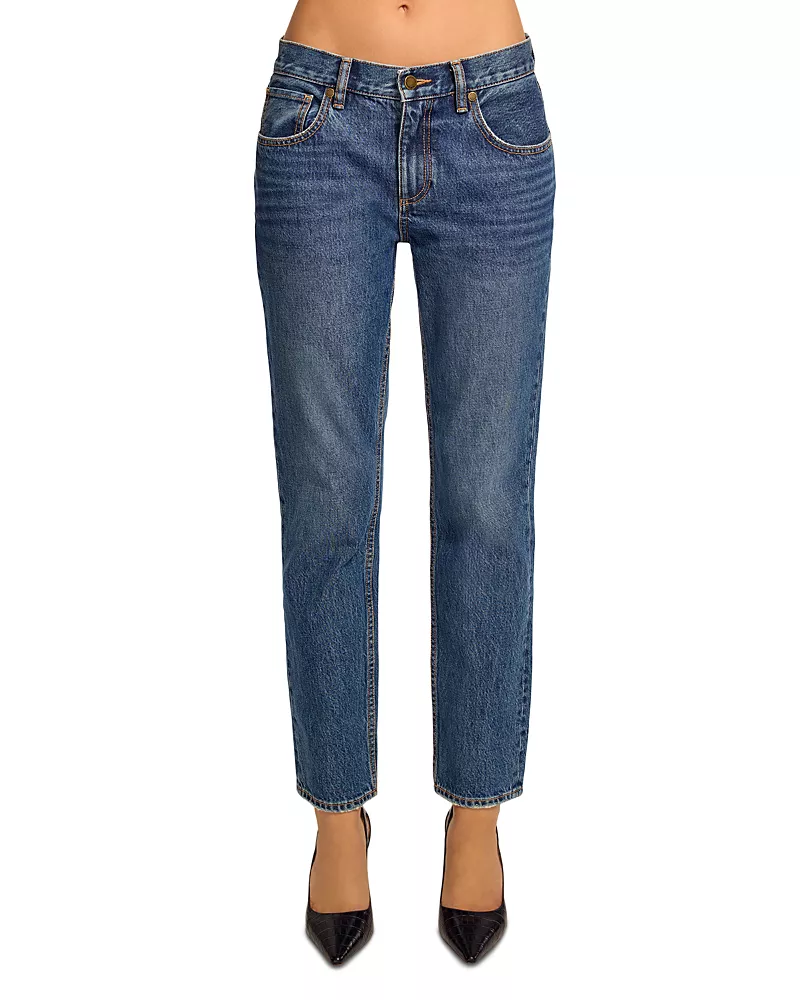 Ramy Brook Milla High Rise Cotton Slim Jeans in Medium Wash