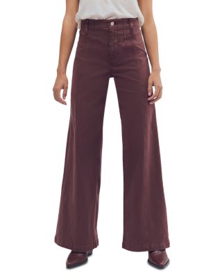 Libre Cotton Blend Corduroy Wide Leg Pants