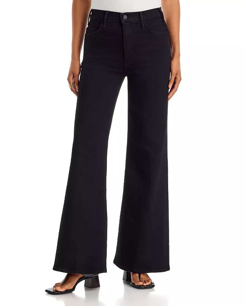 Mother The Hustler Roller Sneak High Rise Jeans in Nighty Night