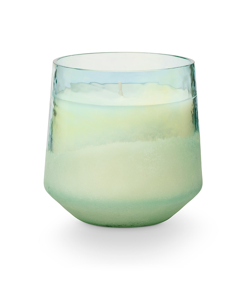Illume Beautifully Done Baltic Glass Candle, Fresh Sea Salt, 13 Oz. In Green