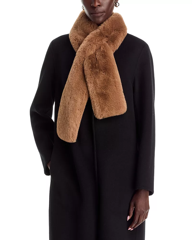 Echo Long Faux Fur Pull Through Scarf