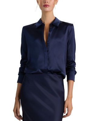 Brady Silk Stretch Slim Blouse