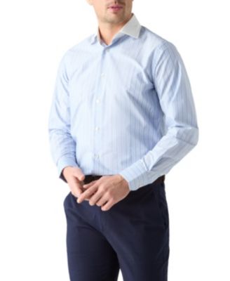  Reynolds Stripe Light Weight Poplin Contemporary Fit Shirt