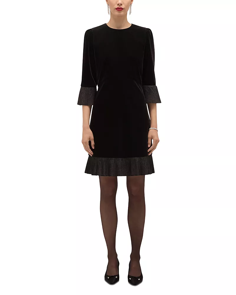 Hobbs London Petites Ashley Velvet Mini Dress