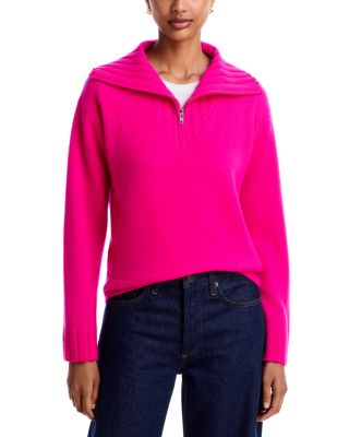 100% Cashmere Half Zip Sweater - Exclusive
