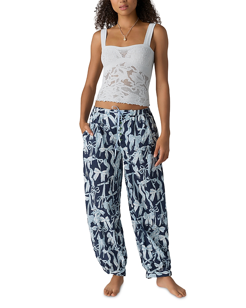 Free People On Repeat Drawstring Cuffed Pajama Pants