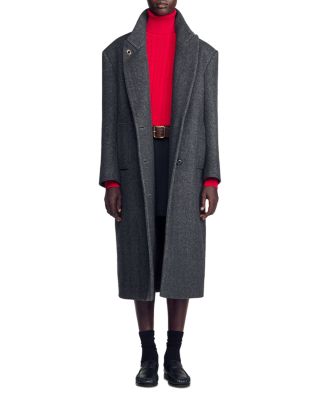Bradford Herringbone Wool Blend Coat