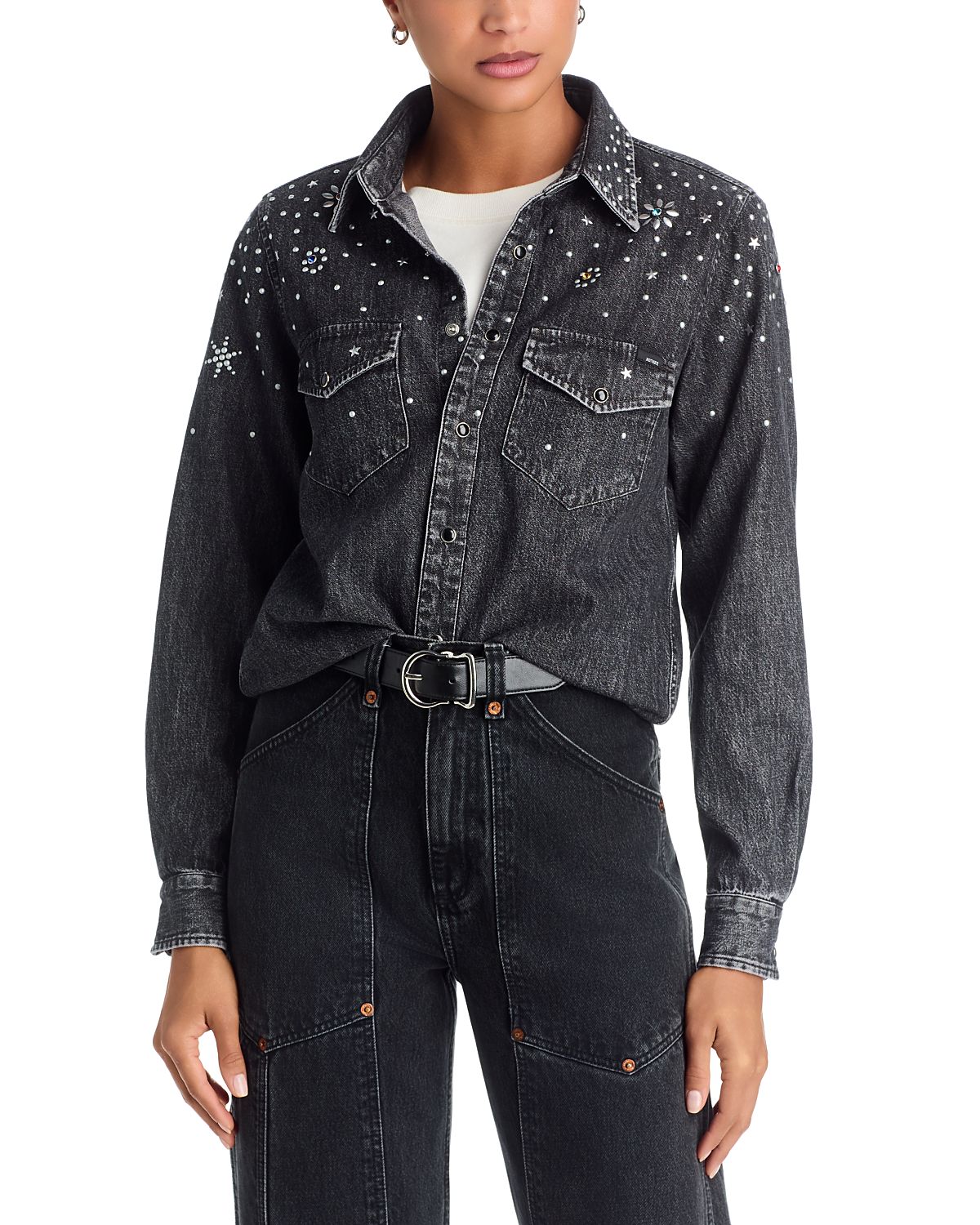 Mother The Honey Cotton Studded Shirt