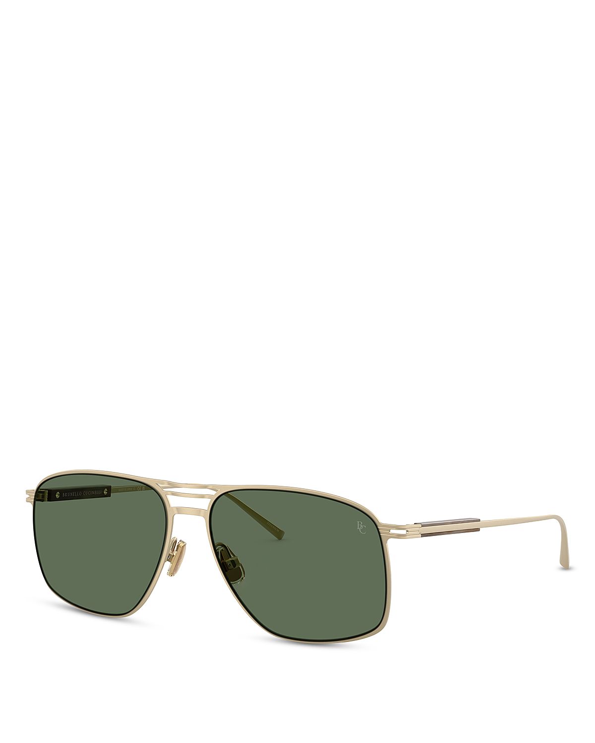 Brunello Cucinelli Rectangular Sunglasses, 56mm