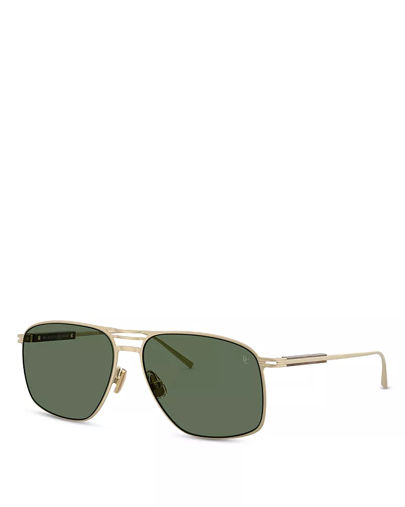 Brunello Cucinelli Rectangular Sunglasses, 56mm