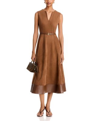 The Paisley Belted Faux Suede Dress