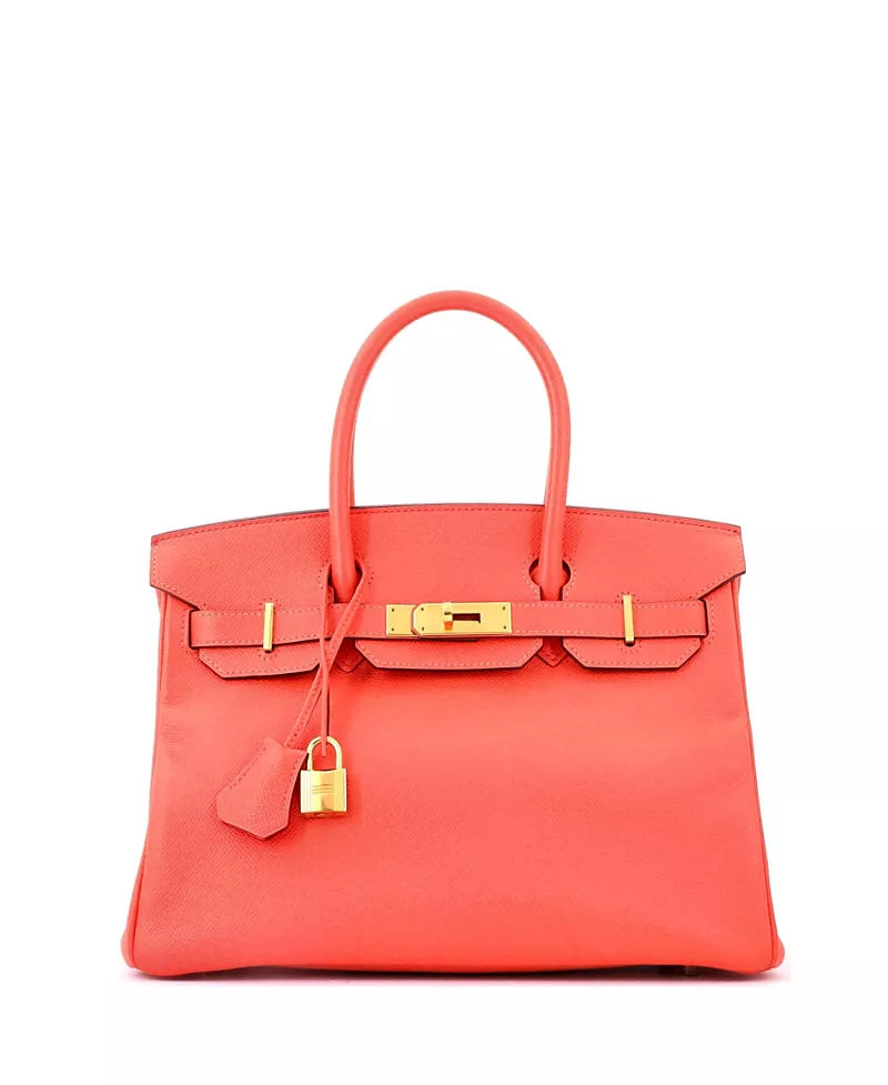 Pre-Owned HERMES Birkin 30 Epsom Leather Top Handle Bag with Gold Hardware