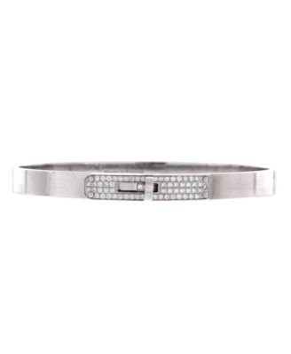 Pre-Owned HERMES Small Kelly Bracelet 18K White Gold and Pave Diamonds