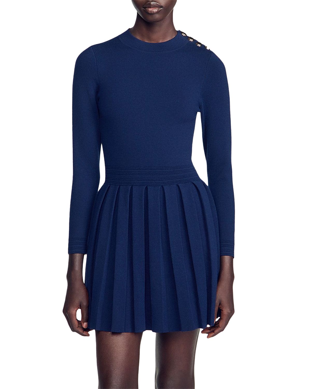 Sandro Velia Knit Flare Dress