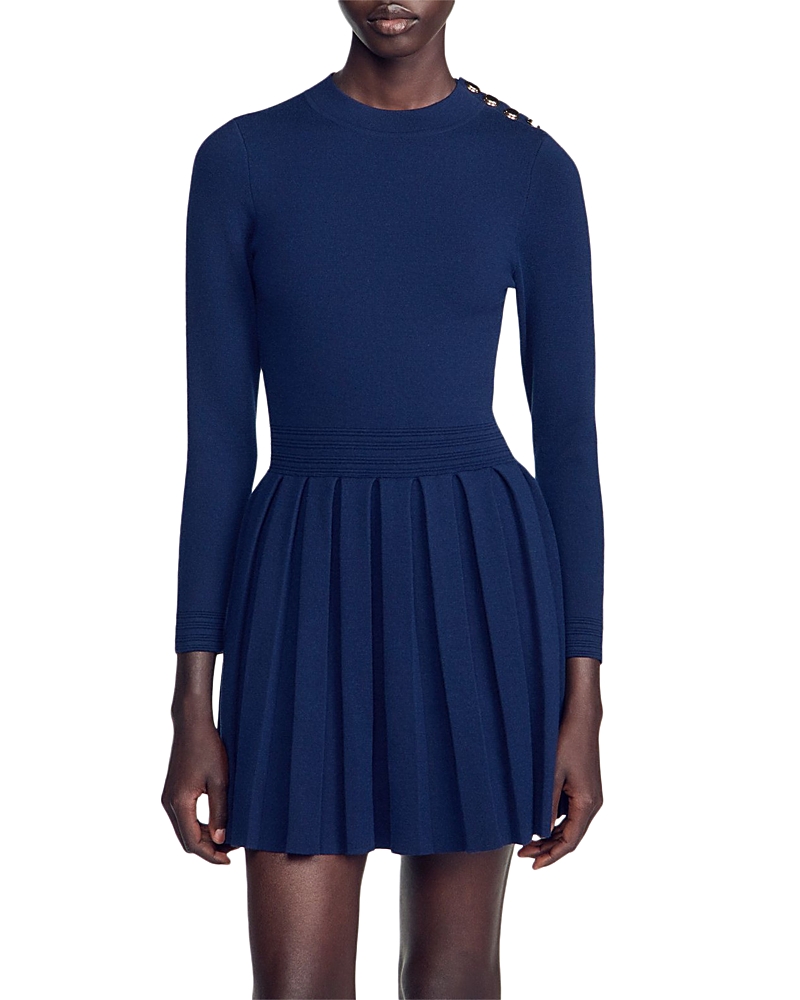 Sandro Velia Knit Flare Dress