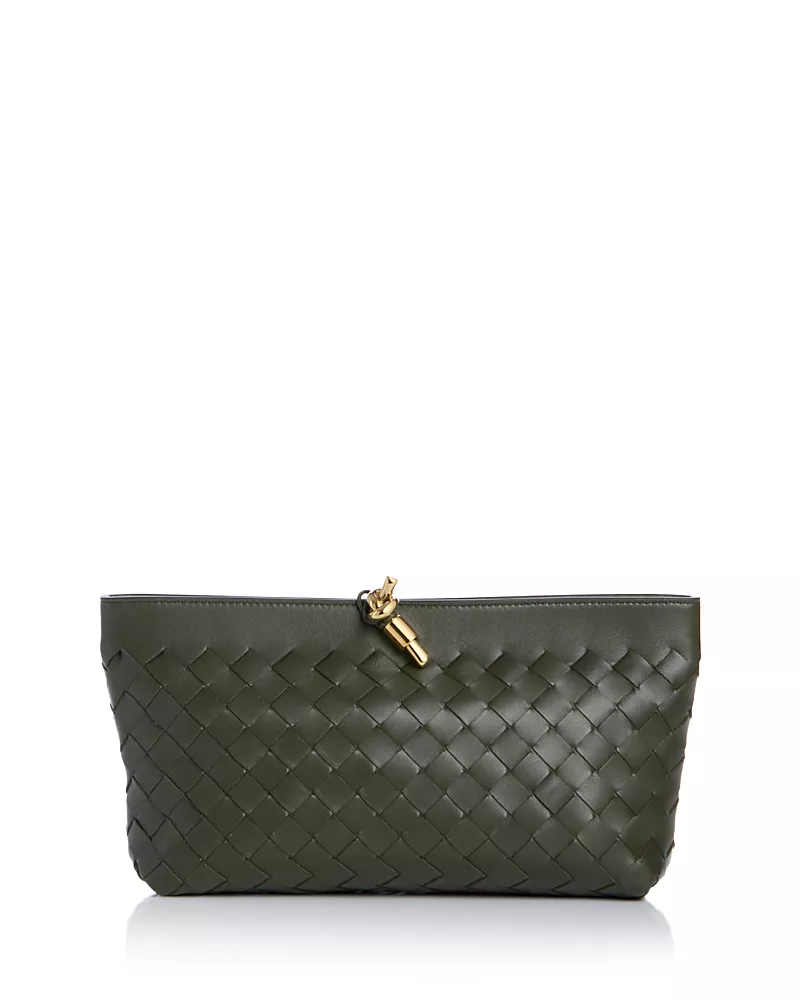 Bottega Veneta Andiamo Intrecciato Leather Pouch