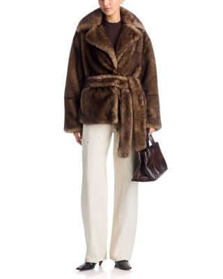 Silena Faux Fur Belted Jacket