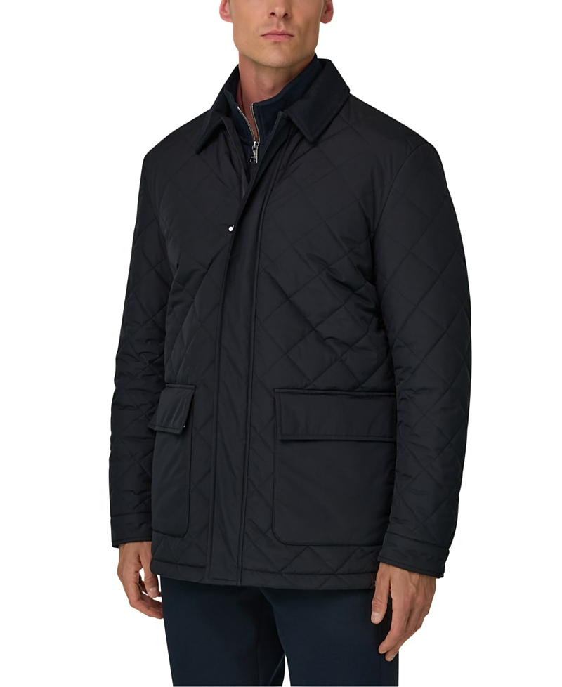 Boggi Milano Technical Fabric Peacoat Padded