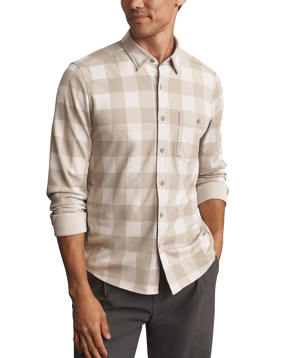 Rhone Hardy Flannel Moisture Wicking Pocket Shirt